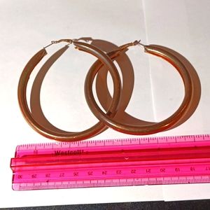 Giant copper Hoop earrings